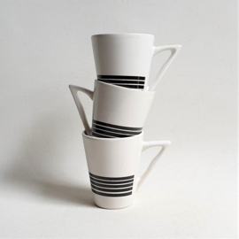 bekers mokken 3x cups mugs post modern 1980s / 1990s
