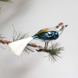 kerstversiering glas vogel bird christmas ornament 1930s - 1960s