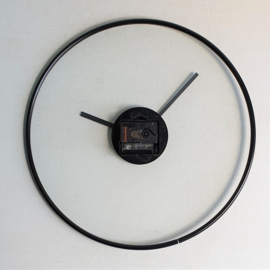 wandklok rond glas glass circle wall clock 1980s