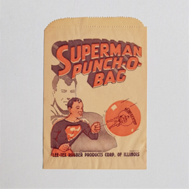 superman punch-o-bag verpakkingszakje package only 1940s