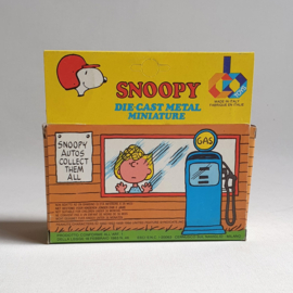 snoopy auto die-cast metal miniature car in box italy 1983