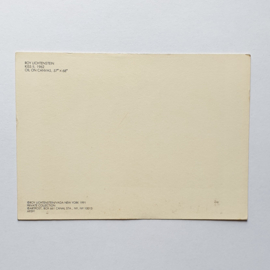 lichtenstein, roy "kiss II 1962" art postcard 1991
