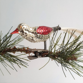 kerstversiering glas vogel bird christmas ornament 1930s - 1960s