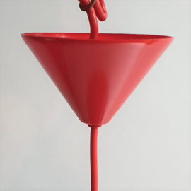 hanglamp rood hanging lamp red post modern 1980s