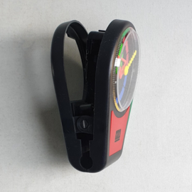 klok magnetic clip-memo wall clock memphis design style red 1990s
