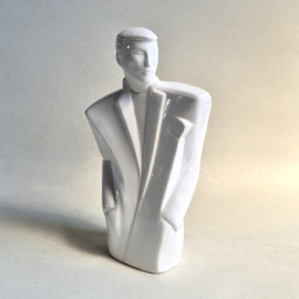 beeld figurine lindsey b. style gentleman buste white 1980s