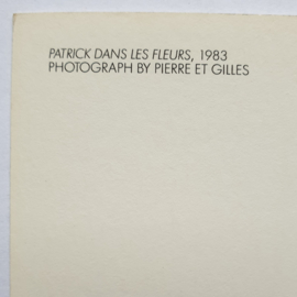 pierre et gilles "patrick dans les fleurs" ansichtkaart art postcard 1983