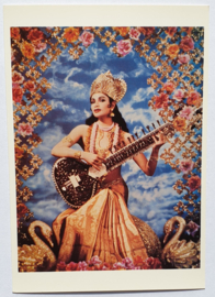 pierre et gilles "la princesse au sitar" ansichtkaart art postcard 1988