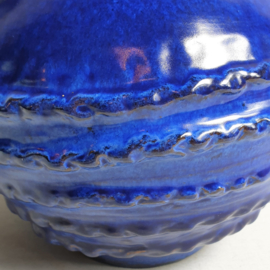 vaas blauw keramiek blue ceramic vase west germany 1960s