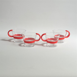 glazen theeglazen 4x tea glasses bodum denmark 1980s