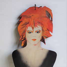 bowie, david kapstok kledinghanger coat hanger art painted 1980s