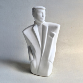 beeld figurine lindsey b. style gentleman buste white 1980s