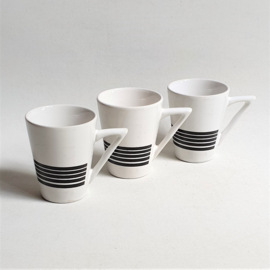 bekers mokken 3x cups mugs post modern 1980s / 1990s