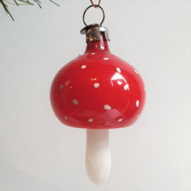 kerstversiering paddenstoel christmas mushroom ornament 1930s - 1950s