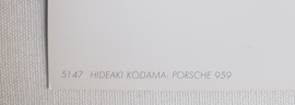 kodama, hideaki ansichtkaart porsche 959 art postcard 1986