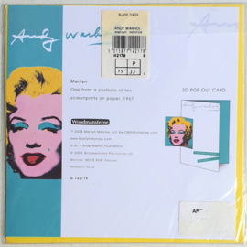 warhol, andy "marilyn 1967" 3D pop-out art postcard 2004