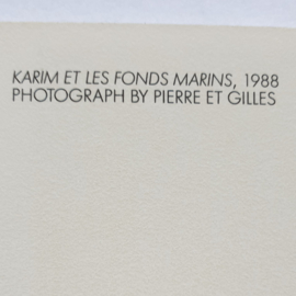 pierre et gilles "karim et les fonds marins" ansichtkaart art postcard 1988