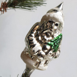 kerstversiering glas kerstman christmas santa ornament 1930s - 1960s