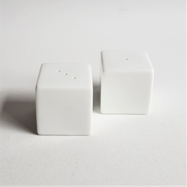 peper en zoutstel blokken white cubes salt & pepper jars 1980s