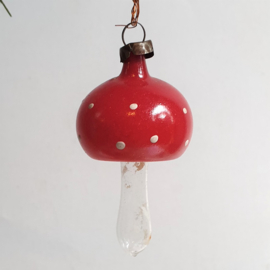 kerstversiering paddenstoel christmas mushroom ornament 1930s - 1950s