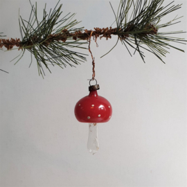 kerstversiering paddenstoel christmas mushroom ornament 1930s - 1950s