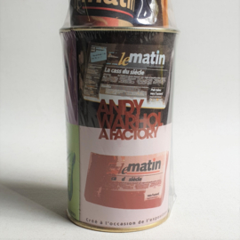 warhol, andy blik met krant "le matin" newspaper in tin box 1999 nr.2