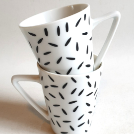 bekers mokken 2x cups mugs post modern 1980s / 1990s