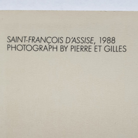 pierre et gilles "saint-francois d'assise" ansichtkaart art postcard 1988