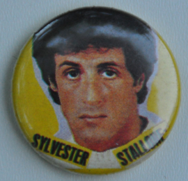 stallone, sylvester button pin 1980s