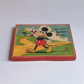 mickey mouse rat face jig saw puzzle incomplete 1930s