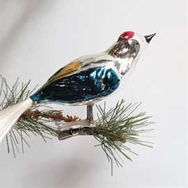 kerstversiering glas vogel bird christmas ornament 1930s - 1960s