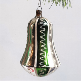 kerstversiering glas klok christmas ornament 1930s - 1960s