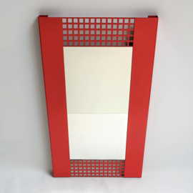 spiegel rood red metal mirror 1980s