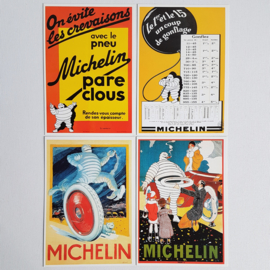 michelin 4x ansichtkaart ongelopen postcard retro 2003