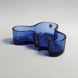 glas schaal blauw alvar aalto iittala bowl blue glass