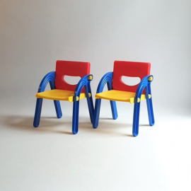 kinderstoel set pair of children's chairs 1980s