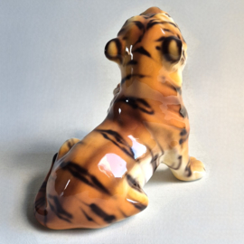 beeld tijger welp porcelain tiger cub figurine italy 1970s nr.2