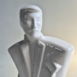 beeld figurine lindsey b. style gentleman buste white 1980s
