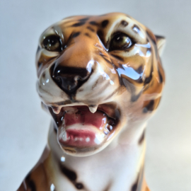 beeld tijger welp porcelain tiger cub figurine italy 1970s nr.1