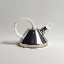 fluitketel wit chroom white chrome sigg style kettle 1980s