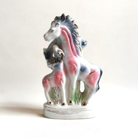 vaas / beeld met paarden Jeff Koons Versace style horses shaped vase 1980s / 1990s