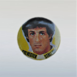 stallone, sylvester button pin 1980s