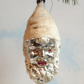 kerstversiering glas kerstman christmas santa ornament 1930s - 1950s