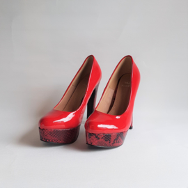 schoenen pin-up rood pumps high heels retro maat 37 bestelle new