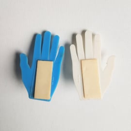 haak kapstok 2x handen ongebruikt hand shaped hooks 1970s / 1980s