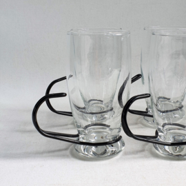 glazen theeglazen 6x tea glasses 1980s