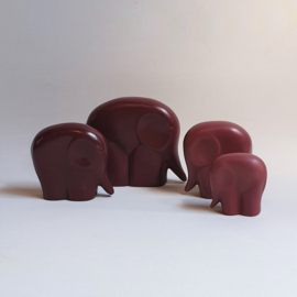 beeld olifant 4-delig elephant figurine 4 pieces luigi colani style 1980s