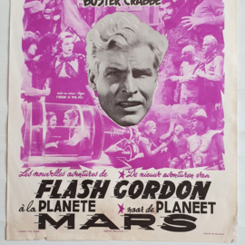 flash gordon's trip to mars SF film movie poster belgium 1950s