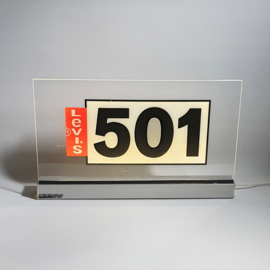 levis 501 reclame lichtbak lamp store display 1980s / 1990s