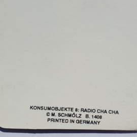 schmölz, m ansichtkaart art radio "cha-cha mono" postcard 1980s